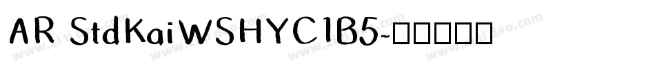 AR StdKaiWSHYC1B5字体转换